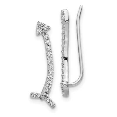 Ear Climber Earrings 14k White Gold Diamond EM3904-035-WA, MPN: EM3904-035-WA, 883957374635