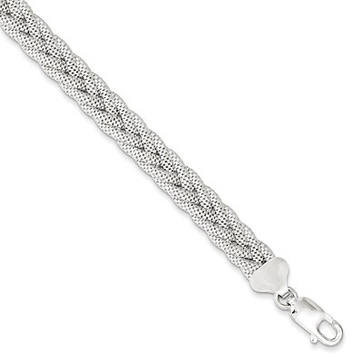 7.5 Inch Braided Bracelet Sterling Silver Fancy QG3289-7.5, MPN: QG3289-7.5, 191101294631