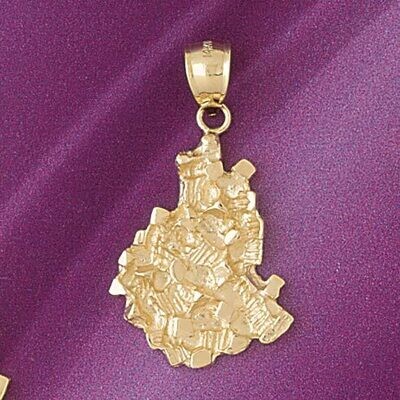 Dazzlers Jewelry Nuggets Pendant Necklace Charm Bracelet in Yellow, White or Rose Gold 5759, MPN: D…