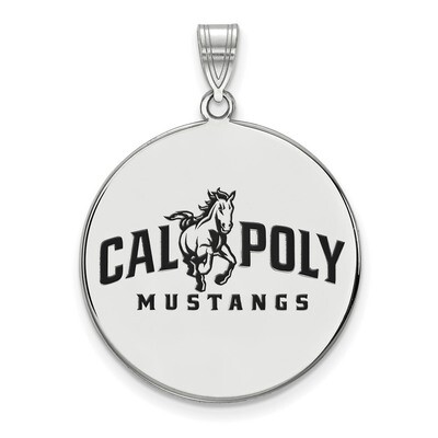 California Polytechnic State U x-Large Enamel Disc Pendant Sterling Silver SS003CPY, MPN: SS003CPY,…