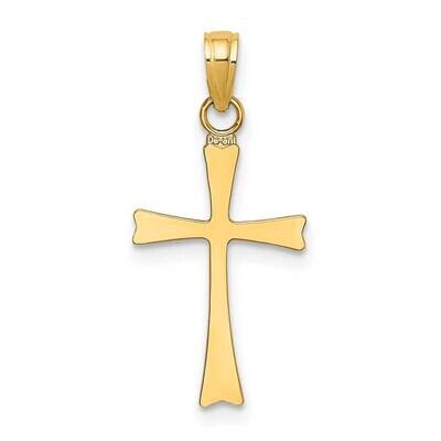 Cross Charm 14k Gold Polished K8481, MPN: K8481, 637218042357