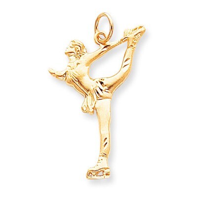 Solid Diamond-cut Figure Skater Charm 10k Gold 10C872, MPN: 10C872, 883957393162