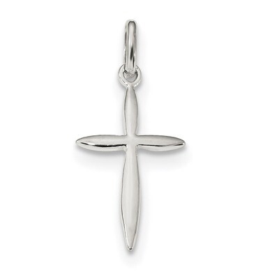 Passion Cross Charm Sterling Silver Polished QC9029, MPN: QC9029, 886774126197