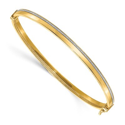 Leslie&#39;s Glimmer Infused Hinged Bangle 14k Polished Gold HB-LF1289, MPN: LF1289, 191101743207