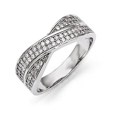 Ring Sterling Silver &amp; Cubic Zirconia QMP532, MPN: QMP532, 883957435428