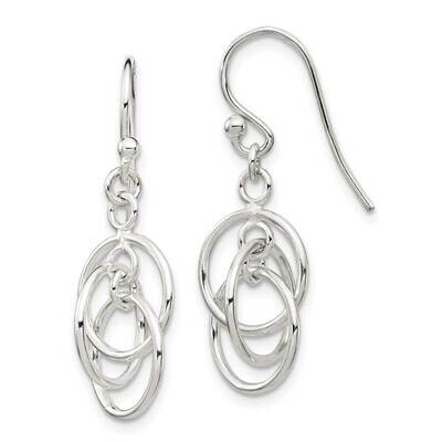 Dangle Earrings Sterling Silver Polished QE14403, MPN: QE14403, 886774069951