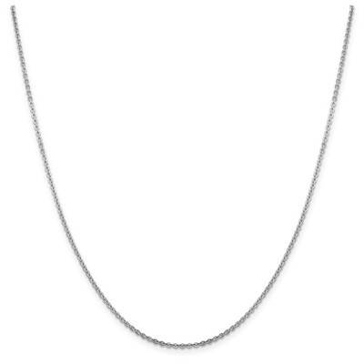 Leslie&#39;s 1.95 mm Flat Cable Chain 18 Inch 14K White Gold HB-7247-18, MPN: 7247-18, 191101849022
