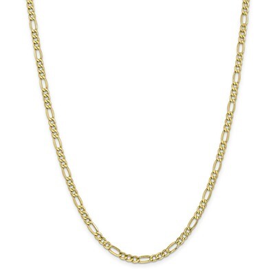 Leslie&#39;s 4.75mm Semi-Solid Figaro Chain 24 Inch 10k Gold HB-8233-24, MPN: 8233-24, 191101755453