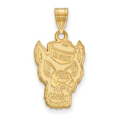 North Carolina State University Large Pendant 14k Yellow Gold 4Y046NCS, MPN: 4Y046NCS, 886774882796