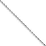 7 Inch 3.0mm Diamond -cut Quadruple Rope Chain 14k white Gold WQT023-7, MPN: WQT023-7, 883957767413