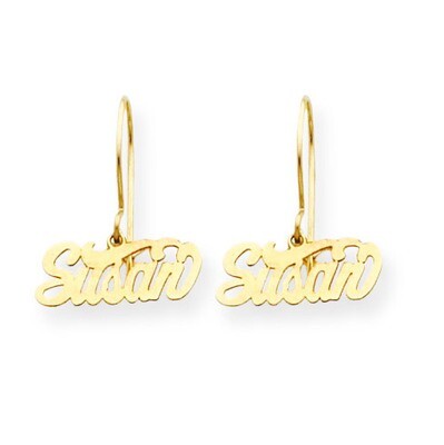 Nameplate Drop Earrings 14k Gold XNE4Y, MPN: XNE4Y, 191101543067