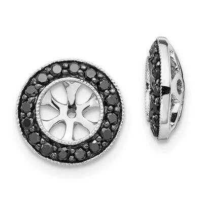 Black Diamond Earring Jackets 14k White Gold EJM5298-BK-030-WA, MPN: EJM5298-BK-030-WA, 883957946528