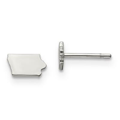 Iowa State Small Earrings Sterling Silver Engravable XNE50SS-IA, MPN: XNE50SS-IA, 886774566962