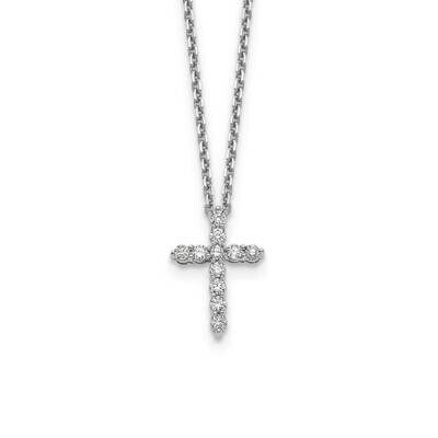 Cross Pendant with Chain 14k White Gold PM1000-033-WA, MPN: PM1000-033-WLD, 191101806018