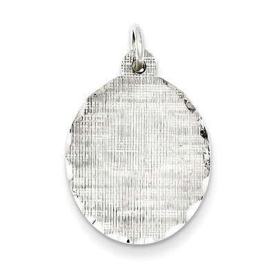 Oval Patterned Disc Charm Engravable Sterling Silver QM475/18, MPN: QM475/18, 883957502090