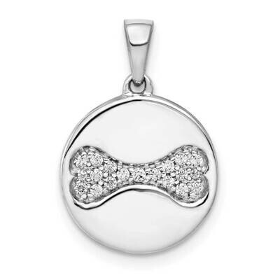 Bone Pendant 14k White Gold Diamond PM4129-011-WA, MPN: PM4129-011-WA, 883957509235