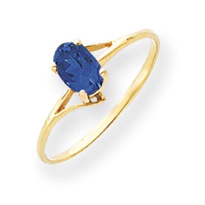 Sapphire Ring 14k Gold 6x4mm Oval Y4659S, MPN: Y4659S, 883957561929