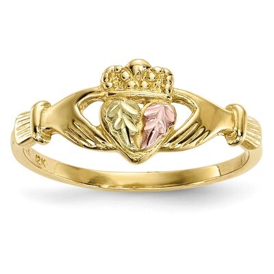 Black Hills Gold Claddagh Ring 10k Tri-color Size 7 10BH709, MPN: 10BH709, 191101731570