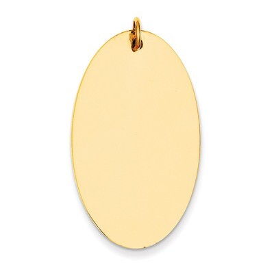 Plain .011 Gauge Engravable Elliptical Disc Charm 14k Gold XM192/13, MPN: XM192/13, 883957416434