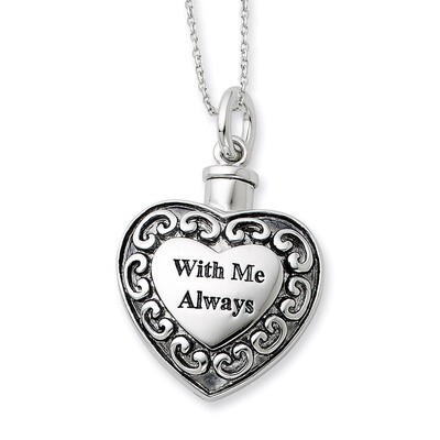 Me Always Ash Holder 18 Inch Necklace Sterling Silver QSX423, MPN: QSX423, 883957322216