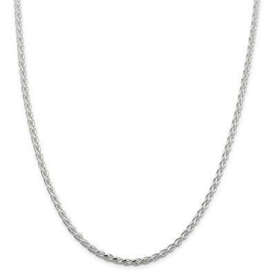 3.75mm Diamond-Cut Spiga Chain 26 Inch Sterling Silver QDS100-26, MPN: QDS100-26,