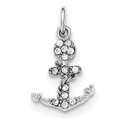 Mariner Cross with Crystal Pendant Sterling Silver QC8357