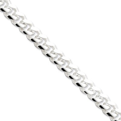 8 Inch 10.5mm Domed Curb Chain Sterling Silver QRC300-8, MPN: QRC300-8, 883957256252