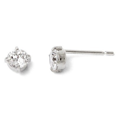 Leslie&#39;s Synthetic Diamond Stud-4.0mm Earrings - 14k White Gold HB-83A, MPN: 83A, 883957024561