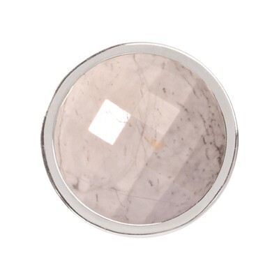 Nikki Lissoni Faceted Howlite Silver-Plated 23mm Coin C1311SS, MPN: C1311SS, 8718627468050