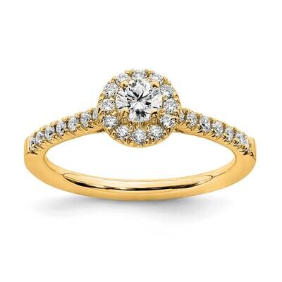 Si1/Si2, G H I, Engagement Ring 14k Gold Lab Grown Diamond RM6687E-020-7CYLG, MPN: RM6687E-020-7CYL…