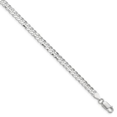 4.5mm Concave Beveled Curb Chain 30 Inch Sterling Silver QCBC120-30, MPN: QCBC120-30,