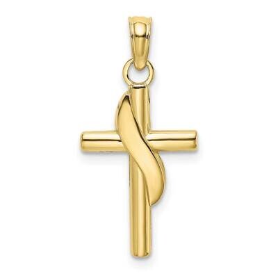 Banner Cross Charm 10k Gold Polished 10K8371, MPN: 10K8371,