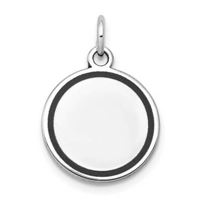 Enamel .027 Gauge Circular Engravable Disc Charm 14k White Gold XWM609/27, MPN: XWM609/27, 88395732…