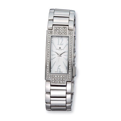 Charles Hubert Crystal Bezel White Dial 21x46mm Watch Ladies XWA3291, MPN: XWA3291, 811233017365