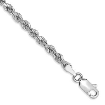 3mm Diamond-Cut Rope Chain 7 Inch 10k White Gold 10K023W-7, MPN: 10K023W-7, 191101567780