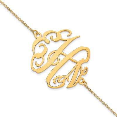 Polished Monogram Chain Bracelet 7.5 Inch 14k Gold XNA561Y, MPN: XNA561Y,