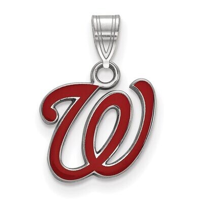 Washington Nationals Small Enamel Pendant Sterling Silver SS012NAT, MPN: SS012NAT, 886774626635