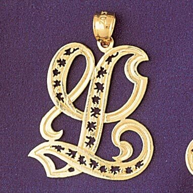 Dazzlers Jewelry Initial L Pendant Necklace Charm Bracelet in Yellow, White or Rose Gold 9563l, MPN…