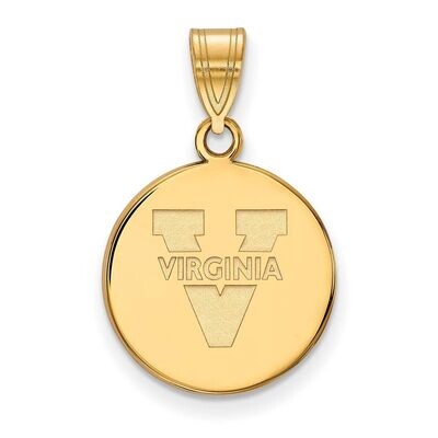 University of Virginia Medium Disc Pendant 10k Yellow Gold 1Y039UVA, MPN: 1Y039UVA, 886774816289