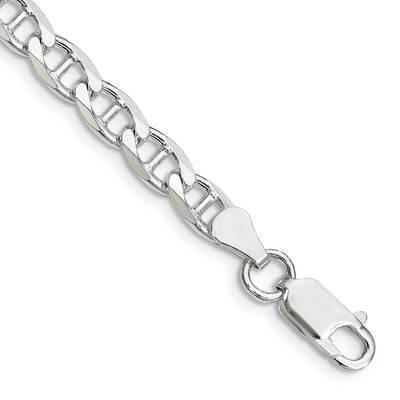 5.7mm Flat Cuban Anchor Chain 9 Inch Sterling Silver QFAN150-9, MPN: QFAN150-9,