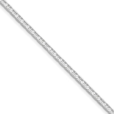 7 Inch 3.75mm Concave Anchor Chain 14k white Gold WCA100-7, MPN: WCA100-7, 886774420684