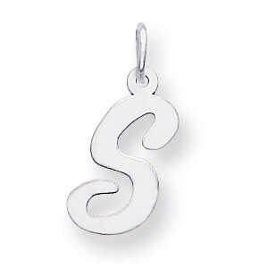 Medium Script Initial S Charm 14k white Gold YC661S, MPN: YC661S, 191101635182