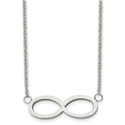 /Polished Infinity Symbol Necklace Stainless Steel Brushed SRN1293-20 by Chisel, MPN: SRN1293-20, 1…