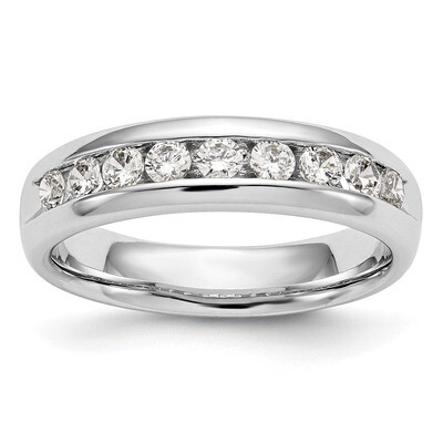 9-Stone Diamond Channel Band 14k White Gold RM3313B-071-WAA, MPN: RM3313B-071-WAA, 883957866147