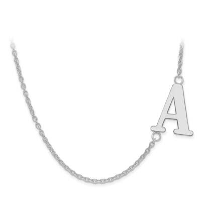 Offset Initial Necklace 10k White Gold Large 10XNA661W, MPN: 10XNA661W,
