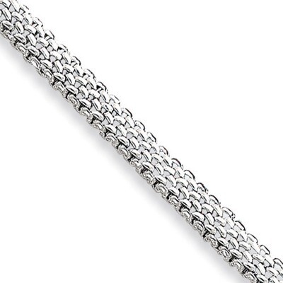 7.25in 7mm Polished Mesh Bracelet 14k White Gold SF601-7.25, MPN: SF601-7.25, 886774310817