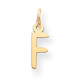 Initial F Charm 14k Gold Small Slanted Block YC644F, MPN: YC644F, 886774136301