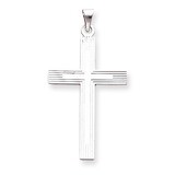 Solid Cross Pendant 14k White Gold XWR4, MPN: XWR4, 886774154442