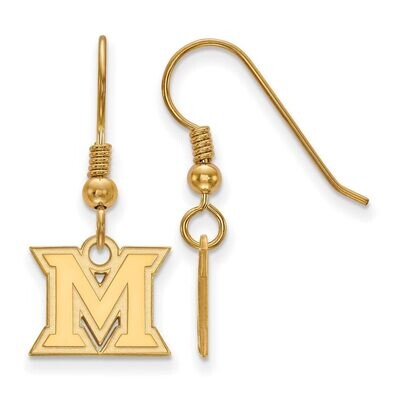 Miami University x-Small Dangle Earring Wire Gold-plated Silver GP005MU, MPN: GP005MU, 886774900940