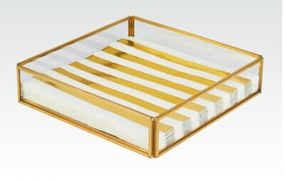 Tizo Brass Lunheon Napkin Tray Shiraz CR866GDNP, MPN: CR866GDNP,